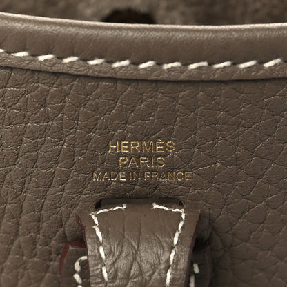 Hermes Taurillon Clemence Amazone Evelyne TPM Etoupe Bleu Indigo 6 of 11