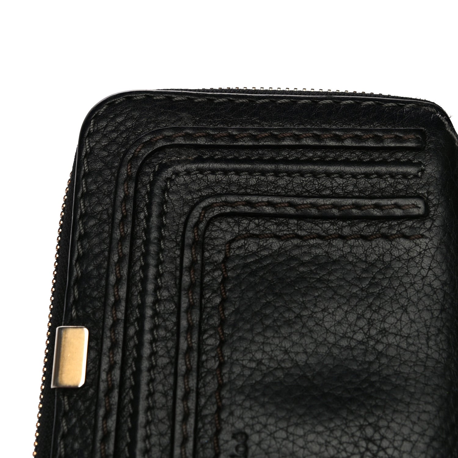 Chloe Grained Calfskin Marcie Long Zip Around Wallet Black 13 of 14