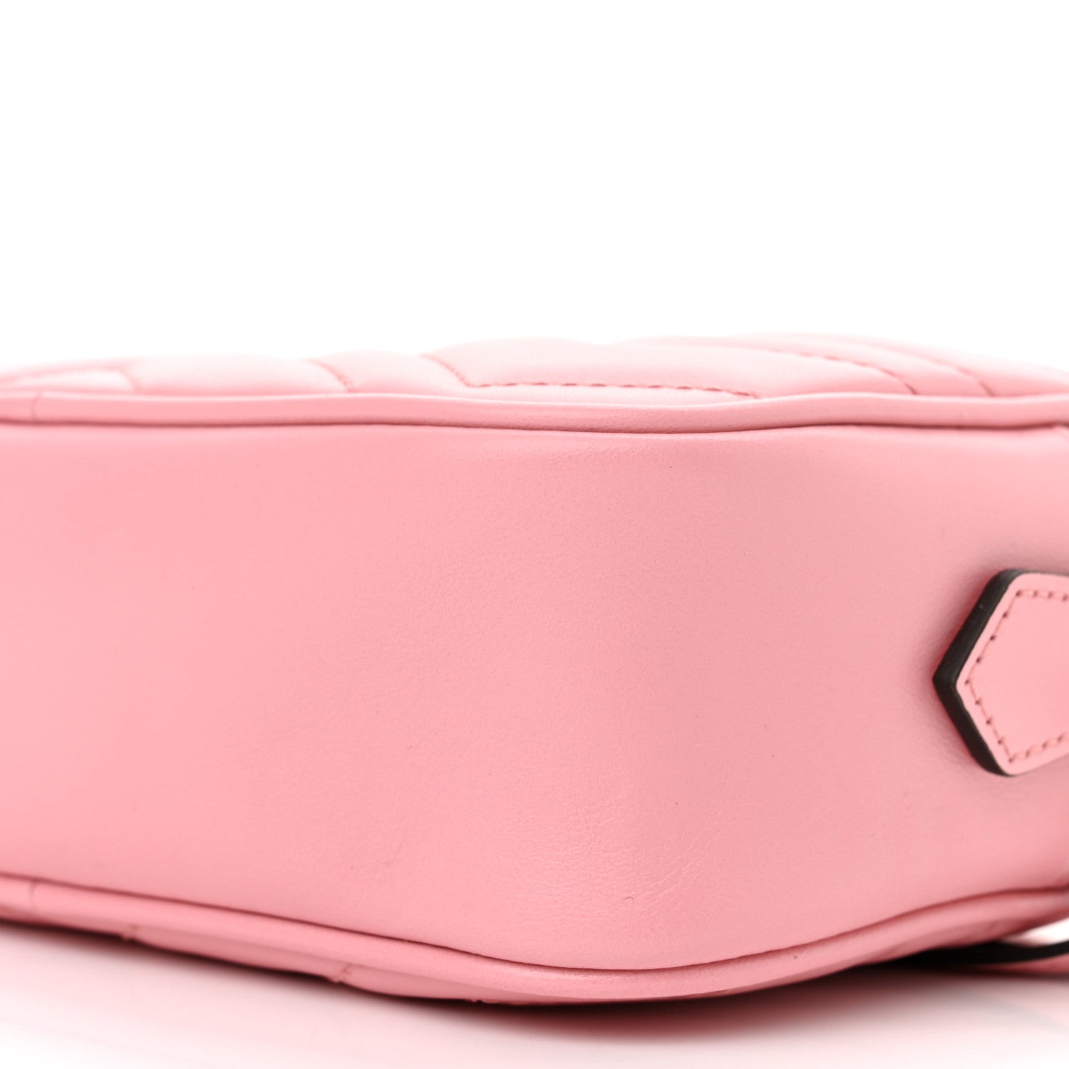 Gucci Calfskin Matelasse Mini GG Marmont Chain Shoulder Bag Wild Rose 10 of 11