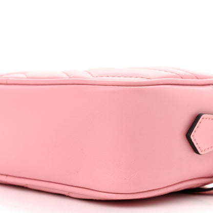 Gucci Calfskin Matelasse Mini GG Marmont Chain Shoulder Bag Wild Rose 10 of 11