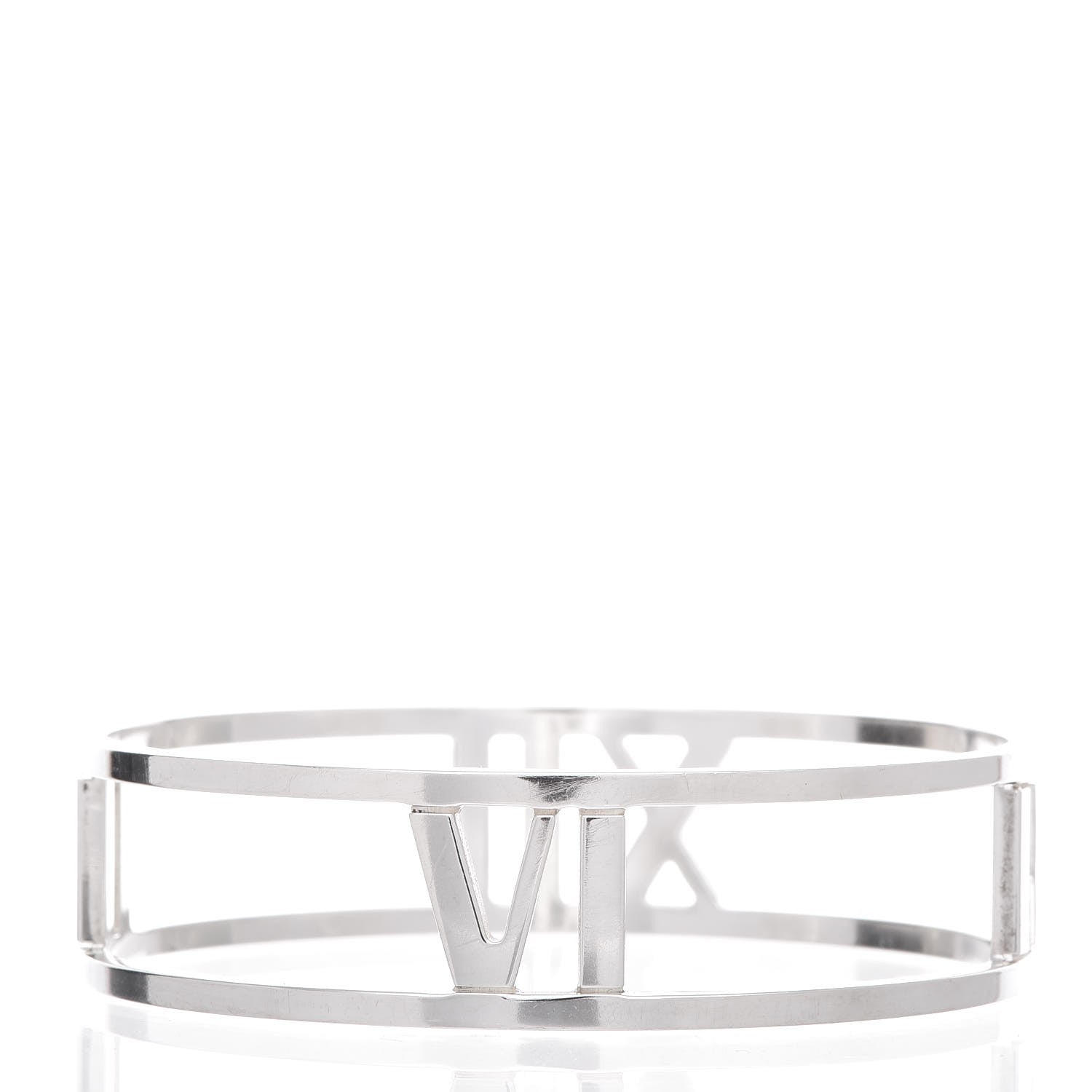 Tiffany Sterling Silver Atlas Open Bangle Bracelet 3 of 4