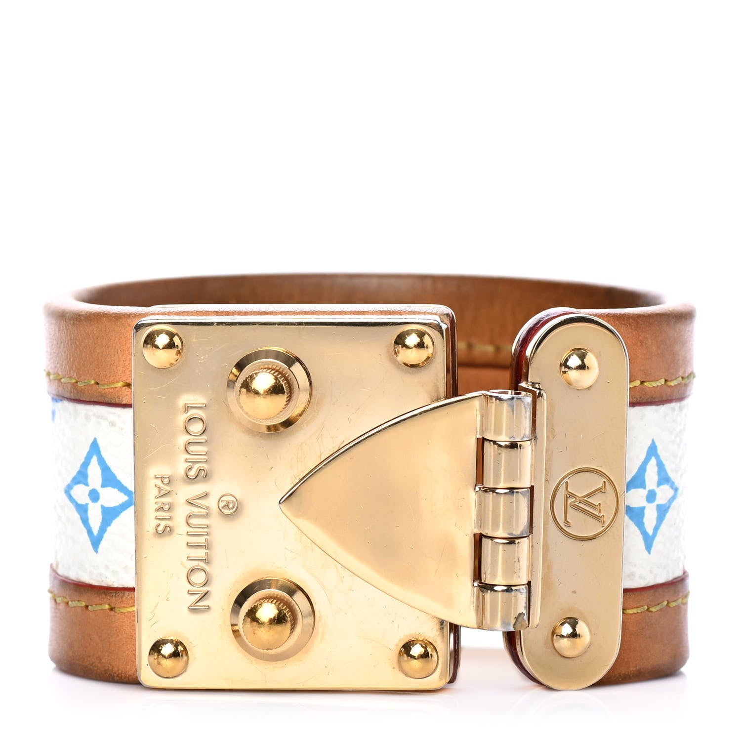 Louis Vuitton Monogram Multicolor S Lock Bracelet S White 1 of 6