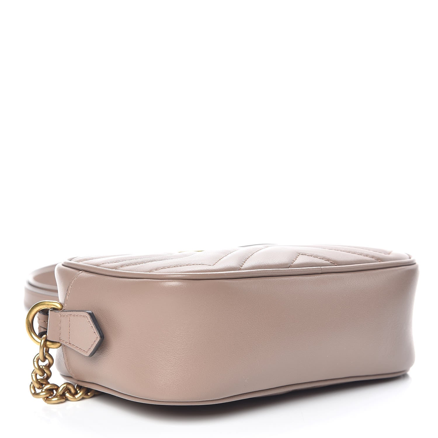 Gucci Calfskin Matelasse Mini GG Marmont Chain Shoulder Bag Nude 4 of 10