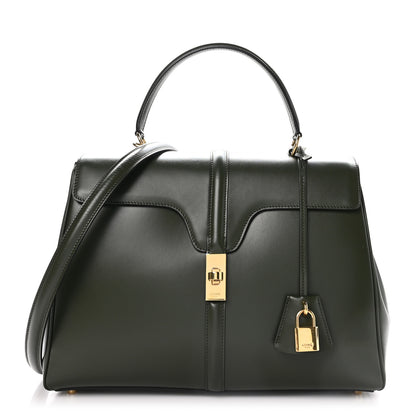 Celine Satinated Calfskin Medium 16 Top Handle Bag Khaki 1 of 10