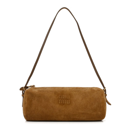 Miu Miu Suede Pouch Olive Green 1 of 9