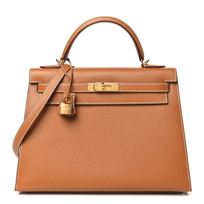 Hermes Epsom Kelly Sellier 32 Gold 1 of 11