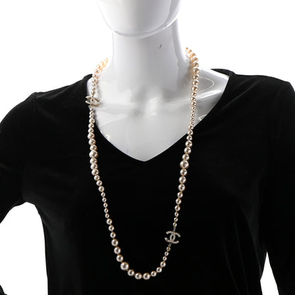 Chanel Graduated Pearl CC Long Necklace Gold 2 of 8