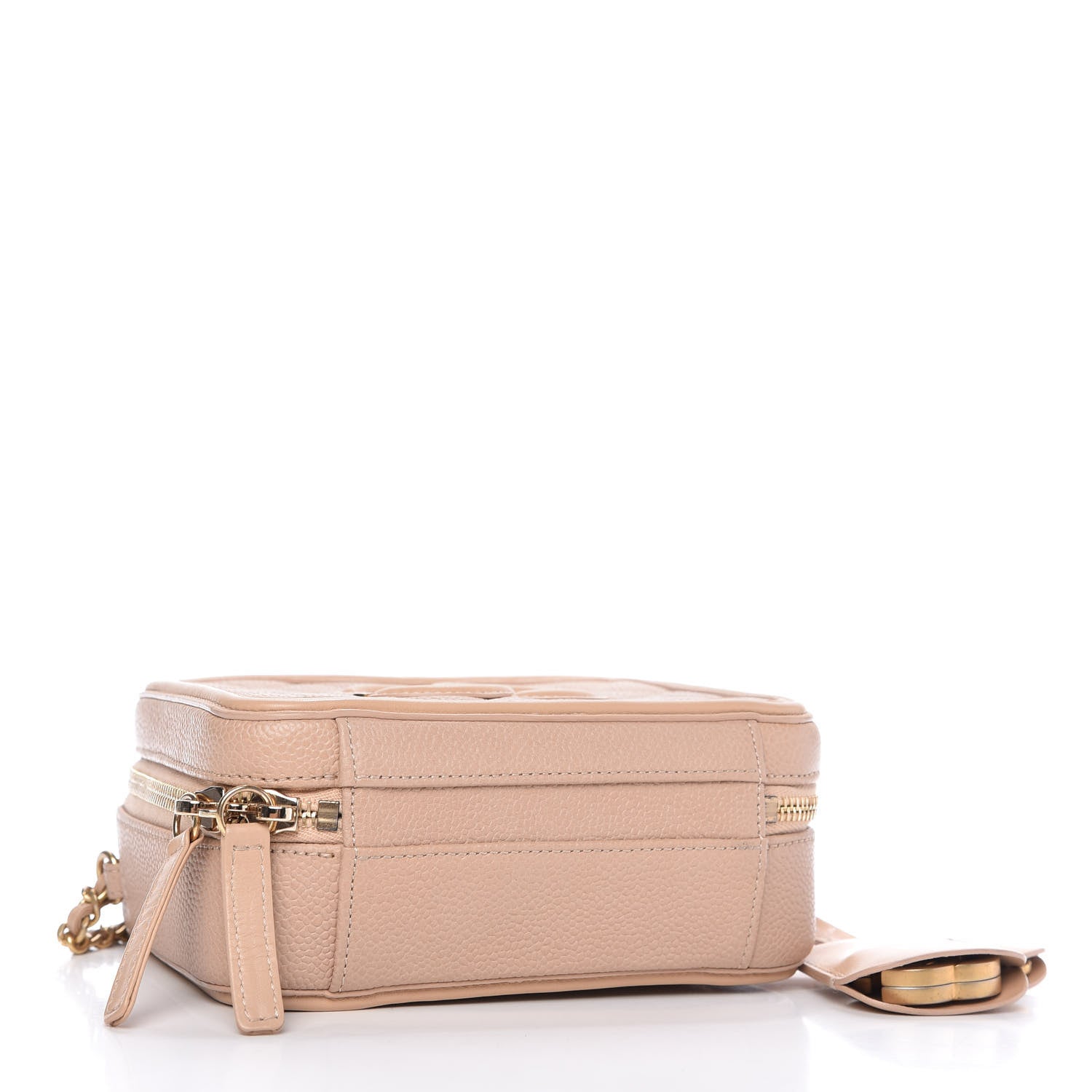 Chanel Caviar Quilted Small CC Filigree Vanity Case Beige 4 of 10