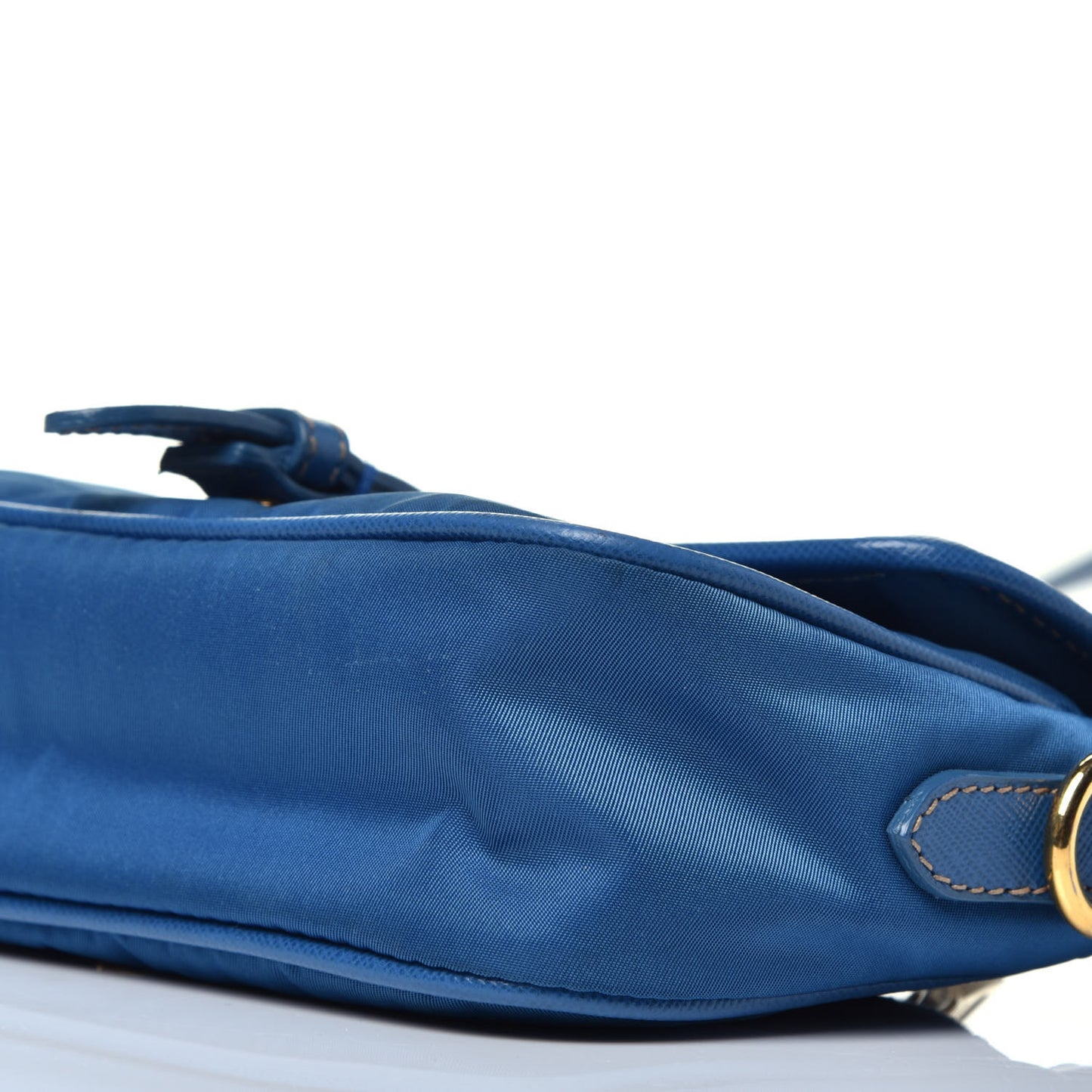 Tessuto Nylon Saffiano Crossbody Bag Cobalto