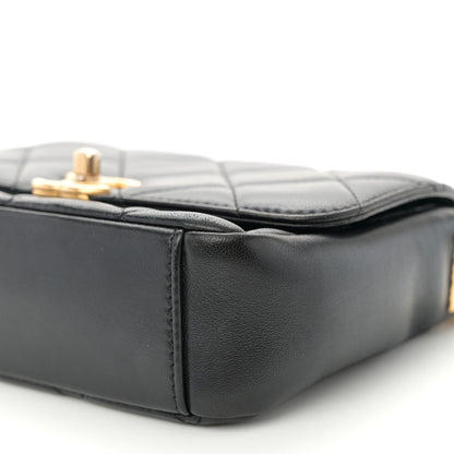 Chanel Lambskin Quilted Small CC Coin Flap Bag Black 10 of 10