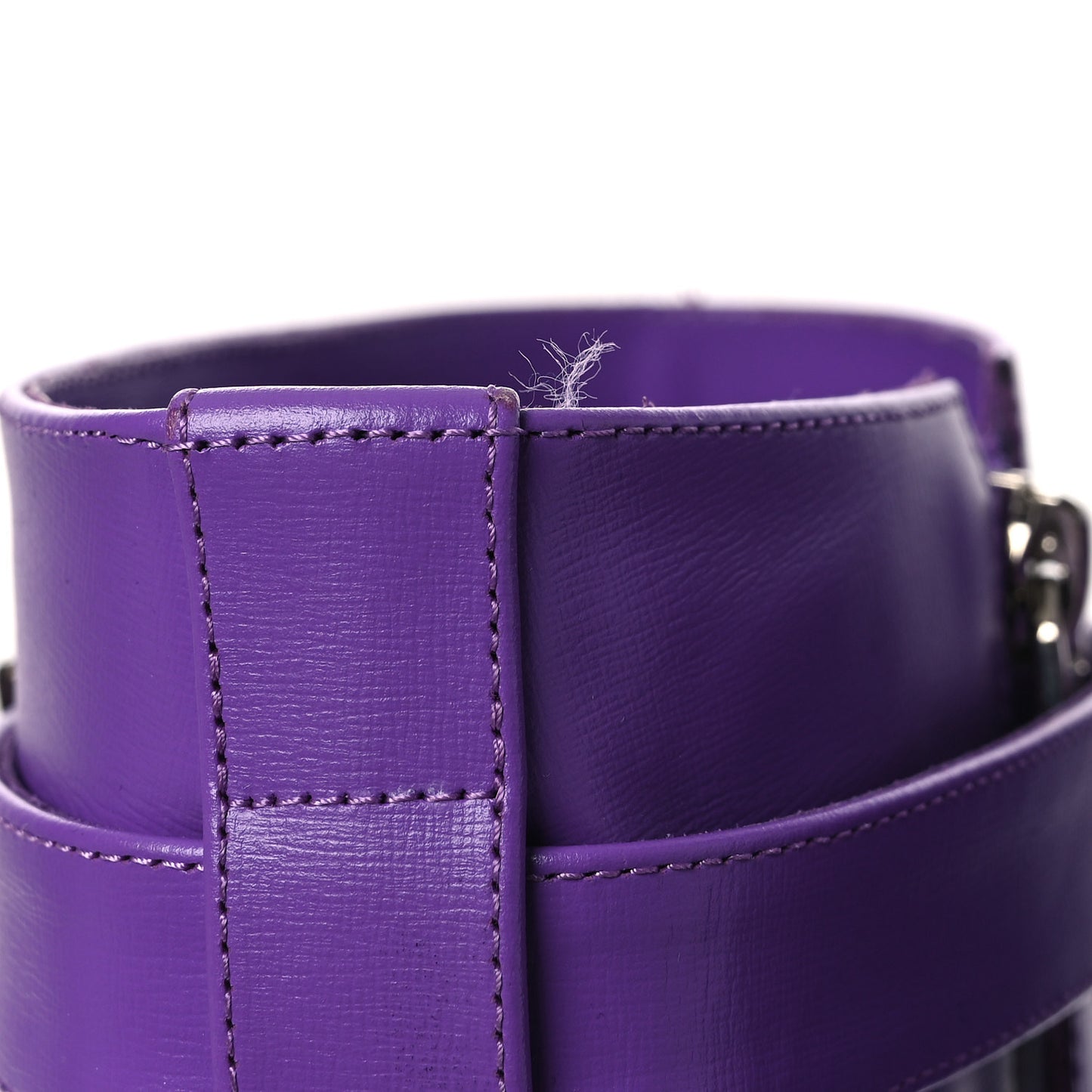 Calfskin Shark Lock Ankle Boots 35 Ultraviolet