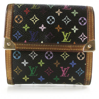 Louis Vuitton Monogram Multicolor Porte-Monnaie Billets Wallet Black 1 of 9