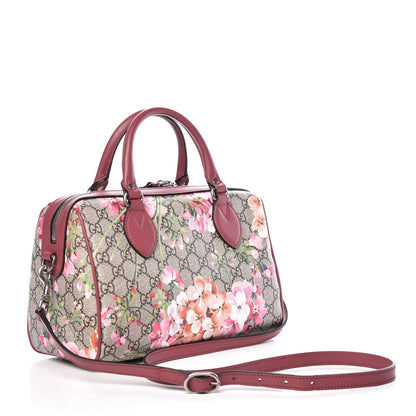 Gucci GG Supreme Monogram Blooms Small Boston Beige Multicolor Dry Rose 3 of 9