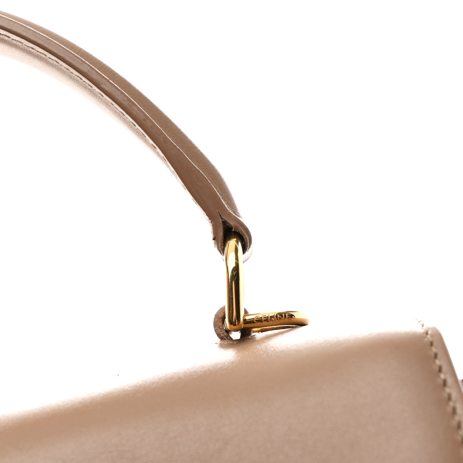 Celine Satinated Calfskin Small 16 Top Handle Bag Beige 14 of 15