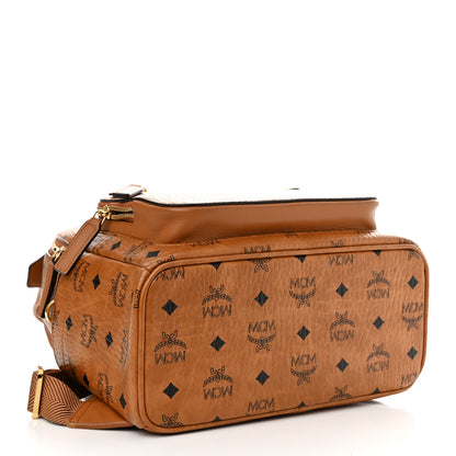MCM Visetos Mens Medium Stark Backpack Cognac 4 of 11