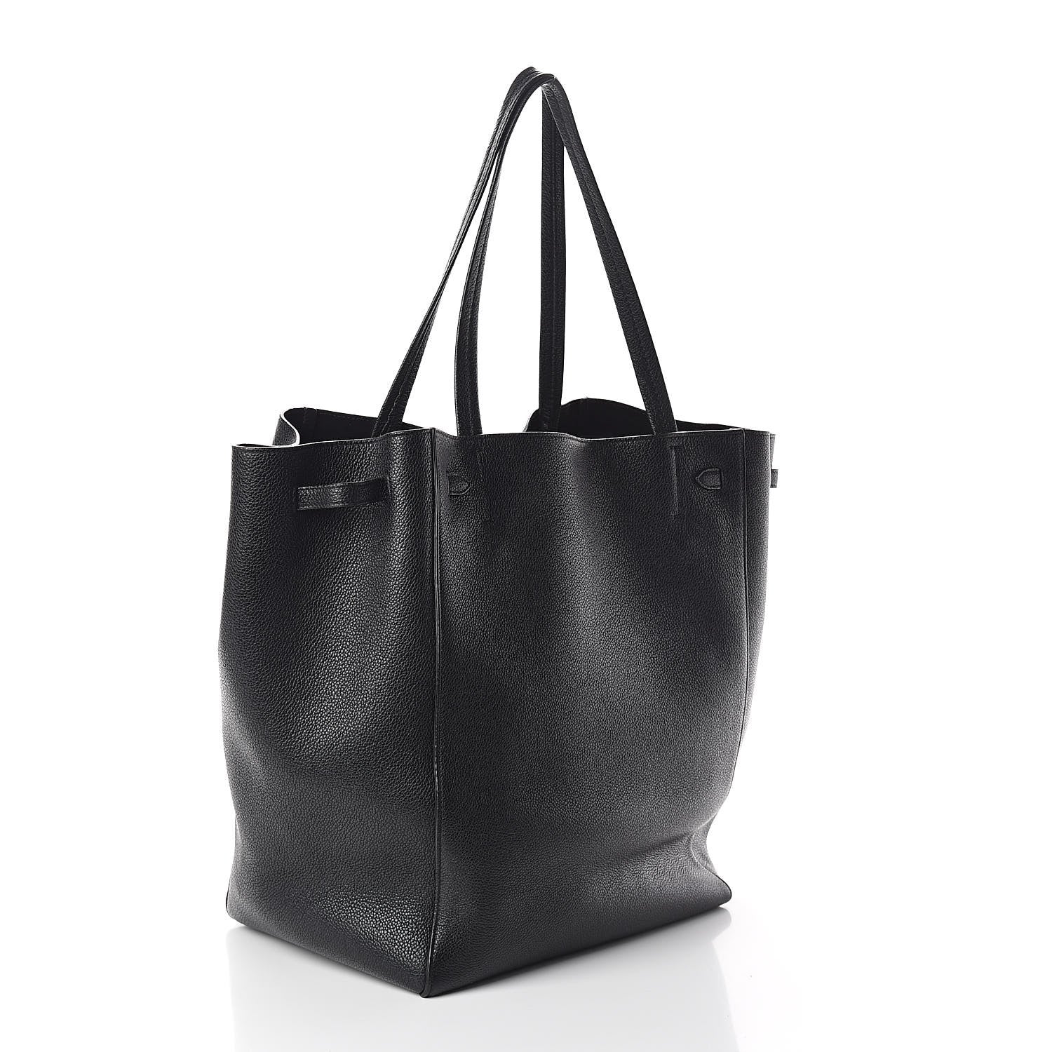 Celine Soft Grained Calfskin Medium Belt Cabas Phantom Black 3 of 9