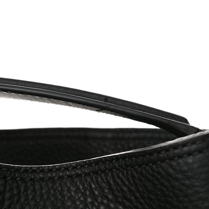 Burberry Grainy Calfskin Canvas Mega Check Medium Ashby Tassel Hobo Black 13 of 13