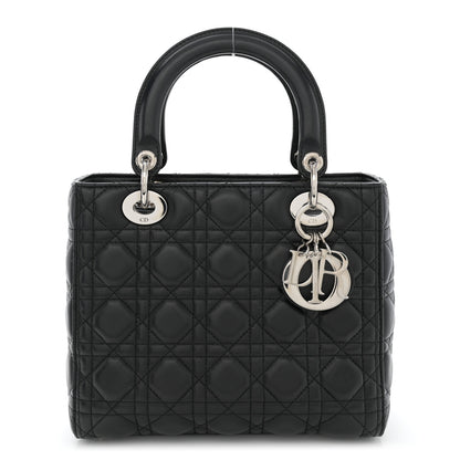Christian Dior Lambskin Cannage Medium Lady Dior Black 1 of 14