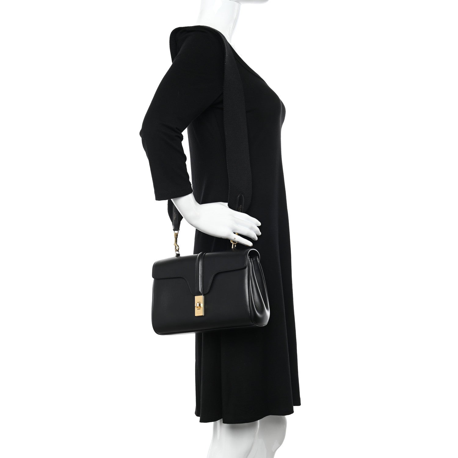 Celine Smooth Calfskin Teen 16 Crossbody Bag Black 3 of 14