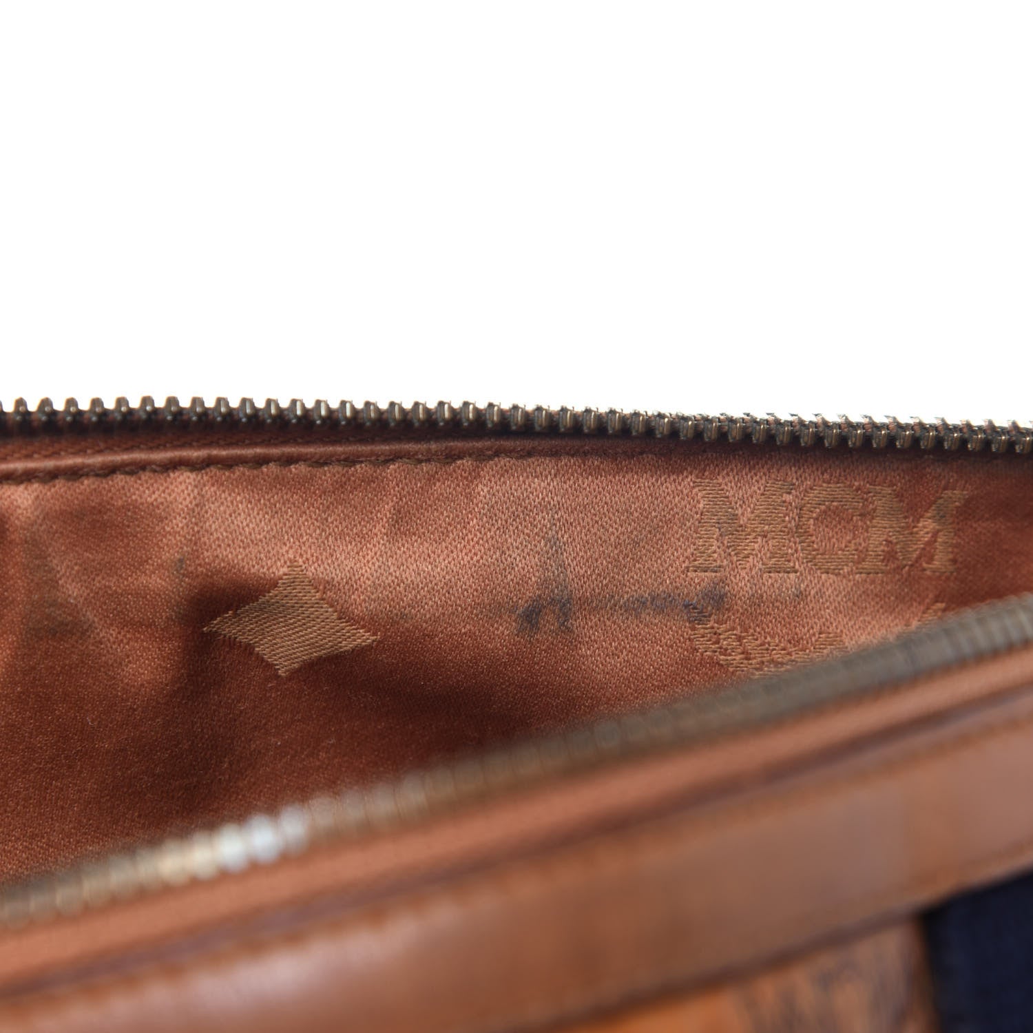 MCM Visetos Boston Bag Cognac 14 of 15