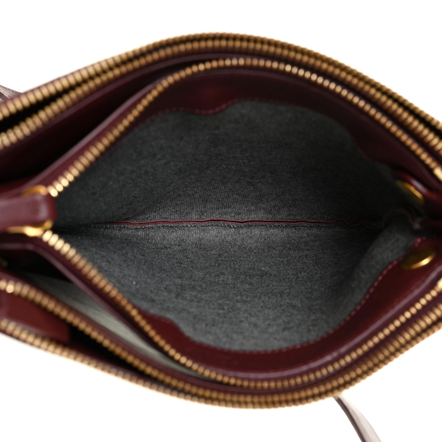 Smooth Lambskin Small Trio Crossbody Bag Burgundy