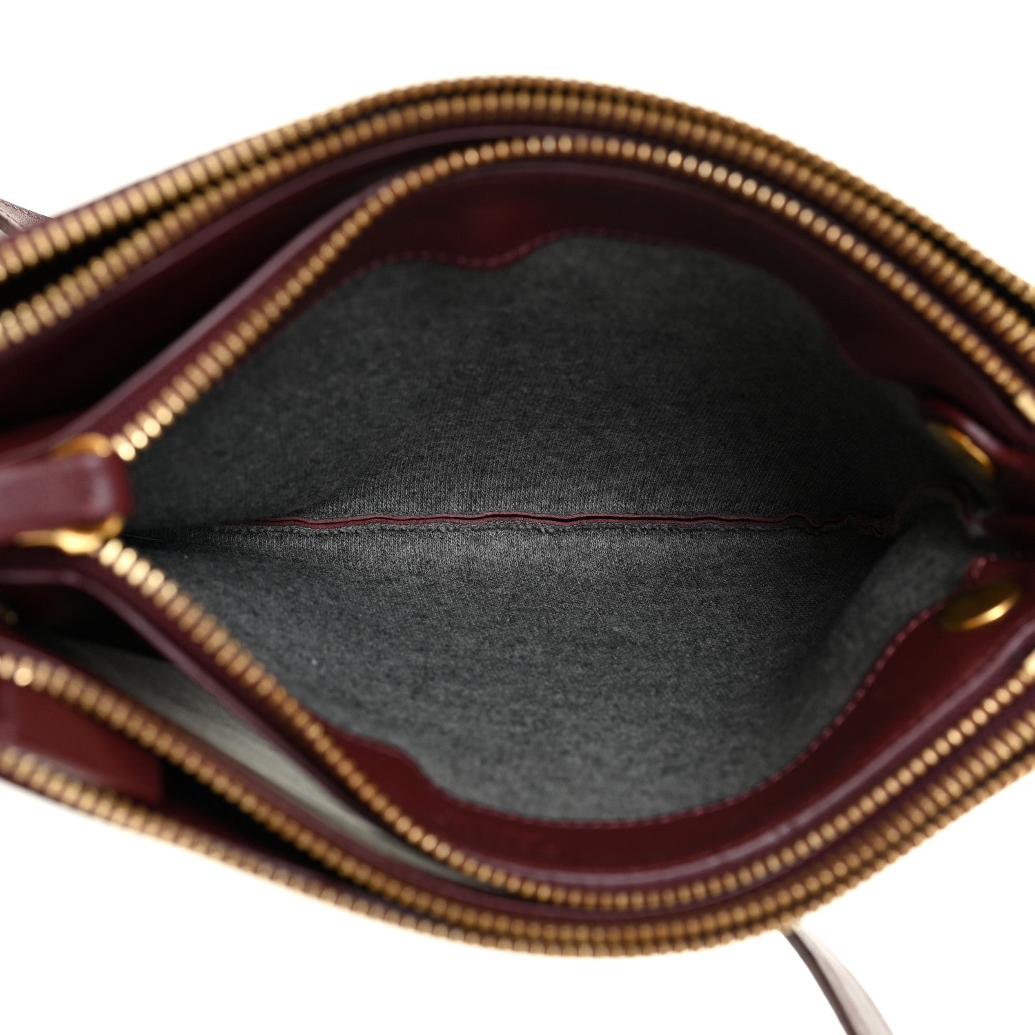 Celine Smooth Lambskin Small Trio Crossbody Bag Burgundy 5 of 12