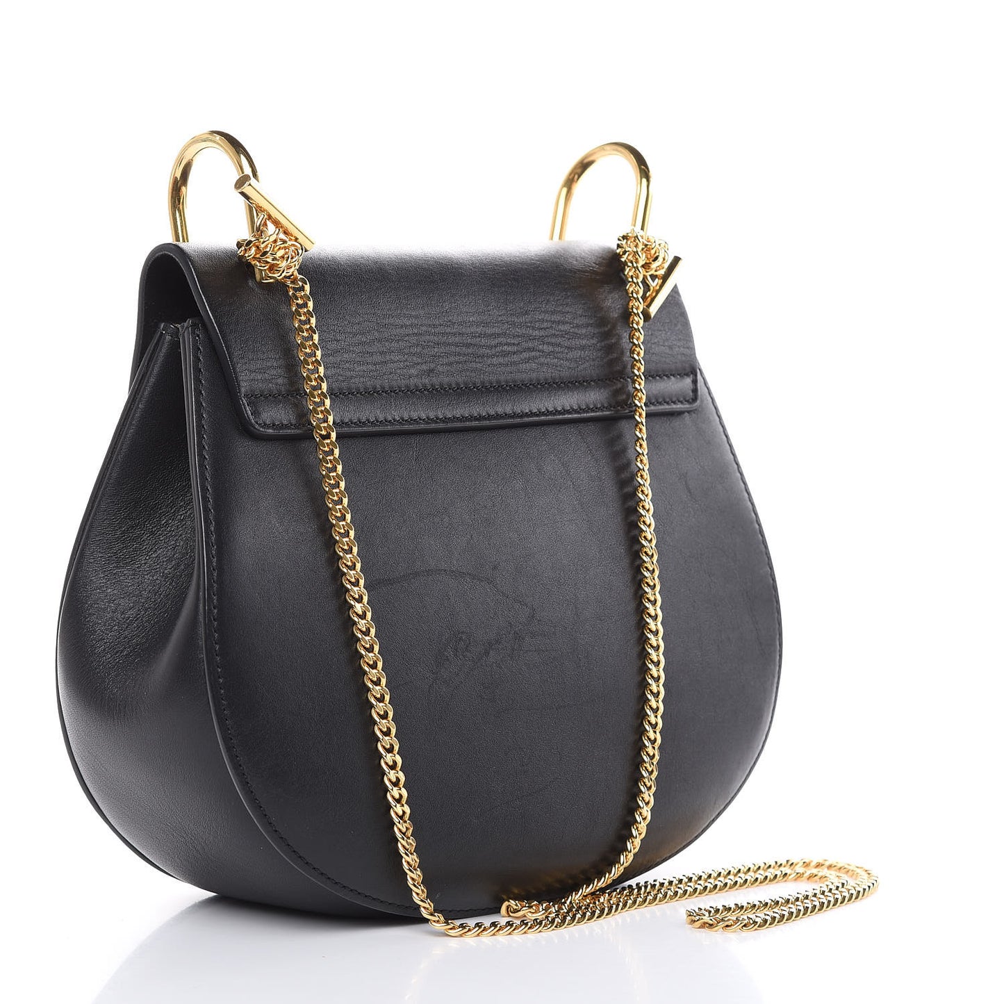 Suede Smooth Calfskin Drew Shoulder Bag Black