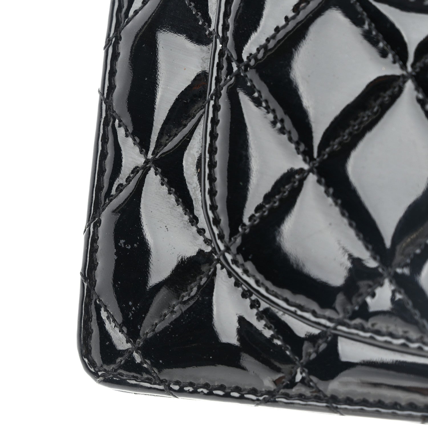 Chanel Patent Calfskin Quilted Yen Wallet So Black 13 of 14