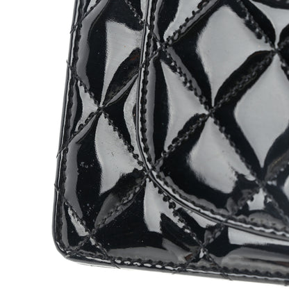 Chanel Patent Calfskin Quilted Yen Wallet So Black 13 of 14