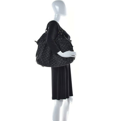 Louis Vuitton Denim Mahina XL Black 2 of 14