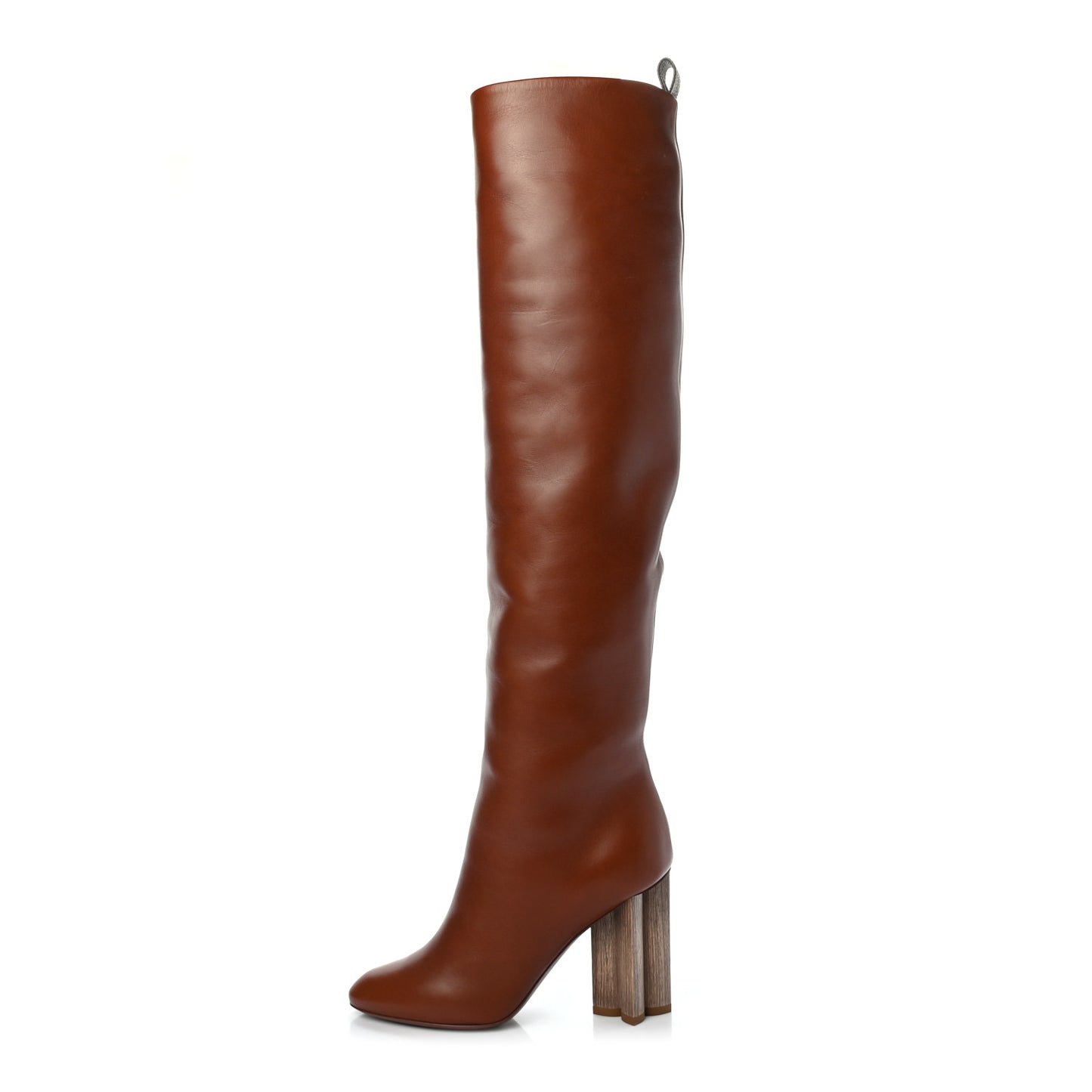 Calfskin Silhouette High Boots 36 Cognac