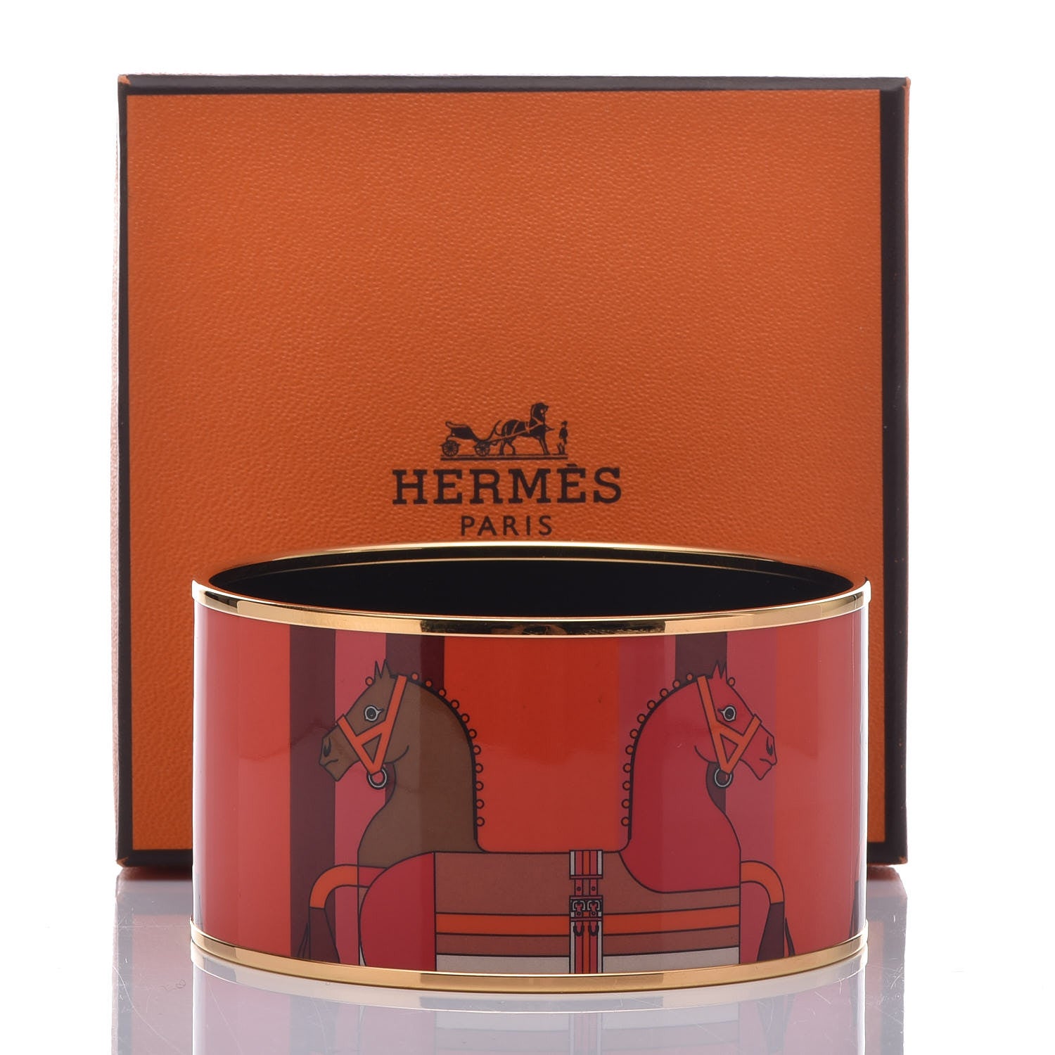 Hermes Enamel Printed Nouveau Rocabar Extra Wide Bracelet 70 6 of 6