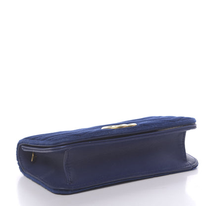 Gucci Velvet Matelasse GG Marmont Mini Bag Cobalt Blue 4 of 11