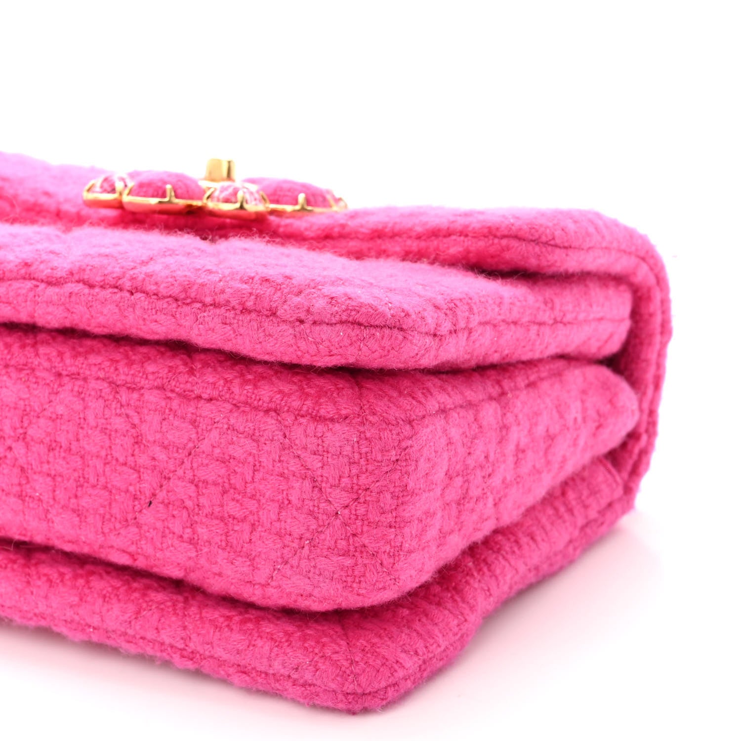 Chanel Cashmere Tweed Quilted Mini Bijoux Flap Fuchsia 10 of 11
