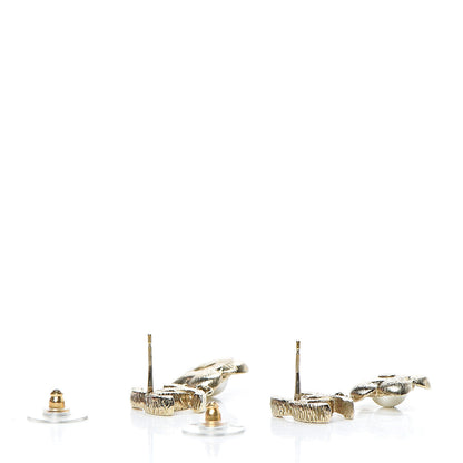 Chanel Pearl CC Camellia Earrings Gold 3 of 6