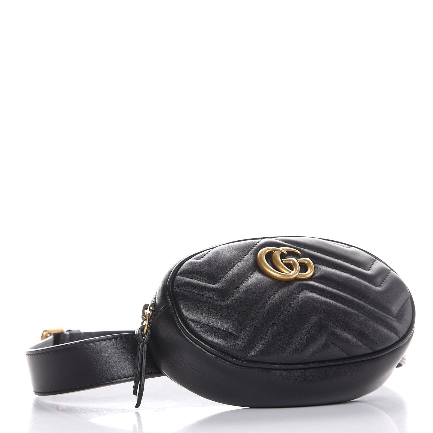 Calfskin Matelasse GG Marmont Belt Bag 85 34 Black