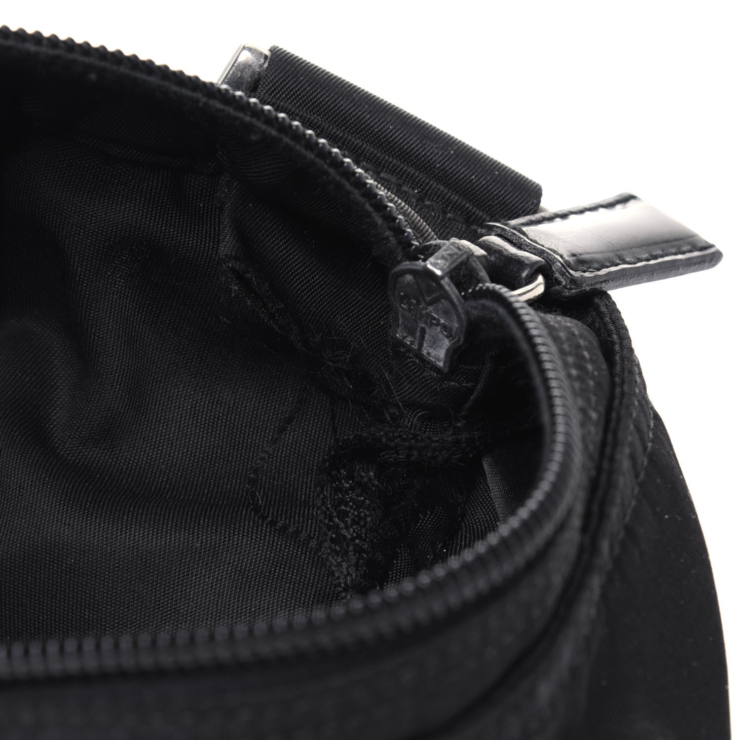 Prada Tessuto Nylon Saffiano Flat Messenger Bag Black 8 of 13
