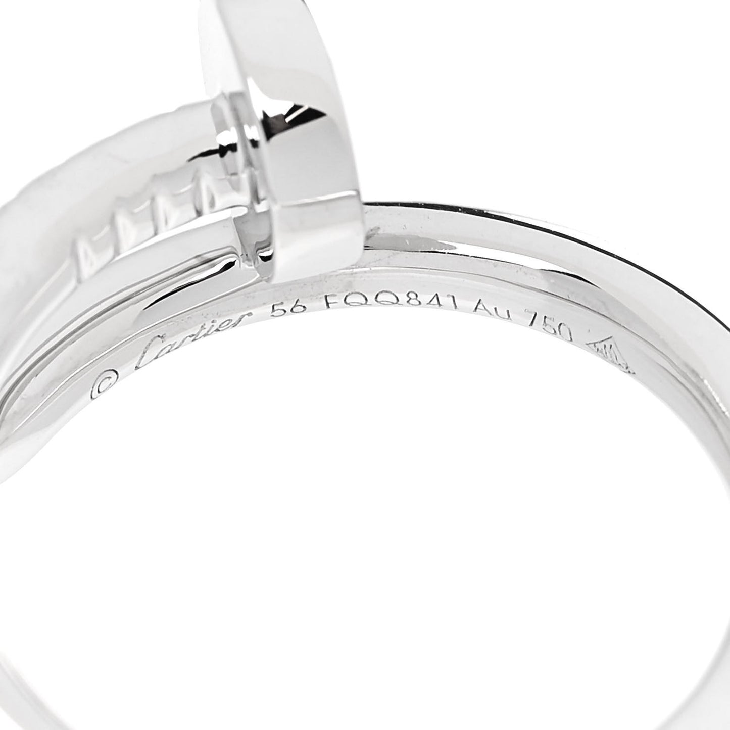 18K White Gold Juste Un Clou Ring 56 7.5