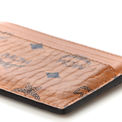MCM Calfskin Visetos Card Holder Cognac 9 of 9