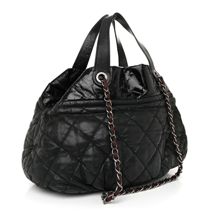 Chanel Iridescent Calfskin Quilted Large In The Mix Tote Black 3 of 11