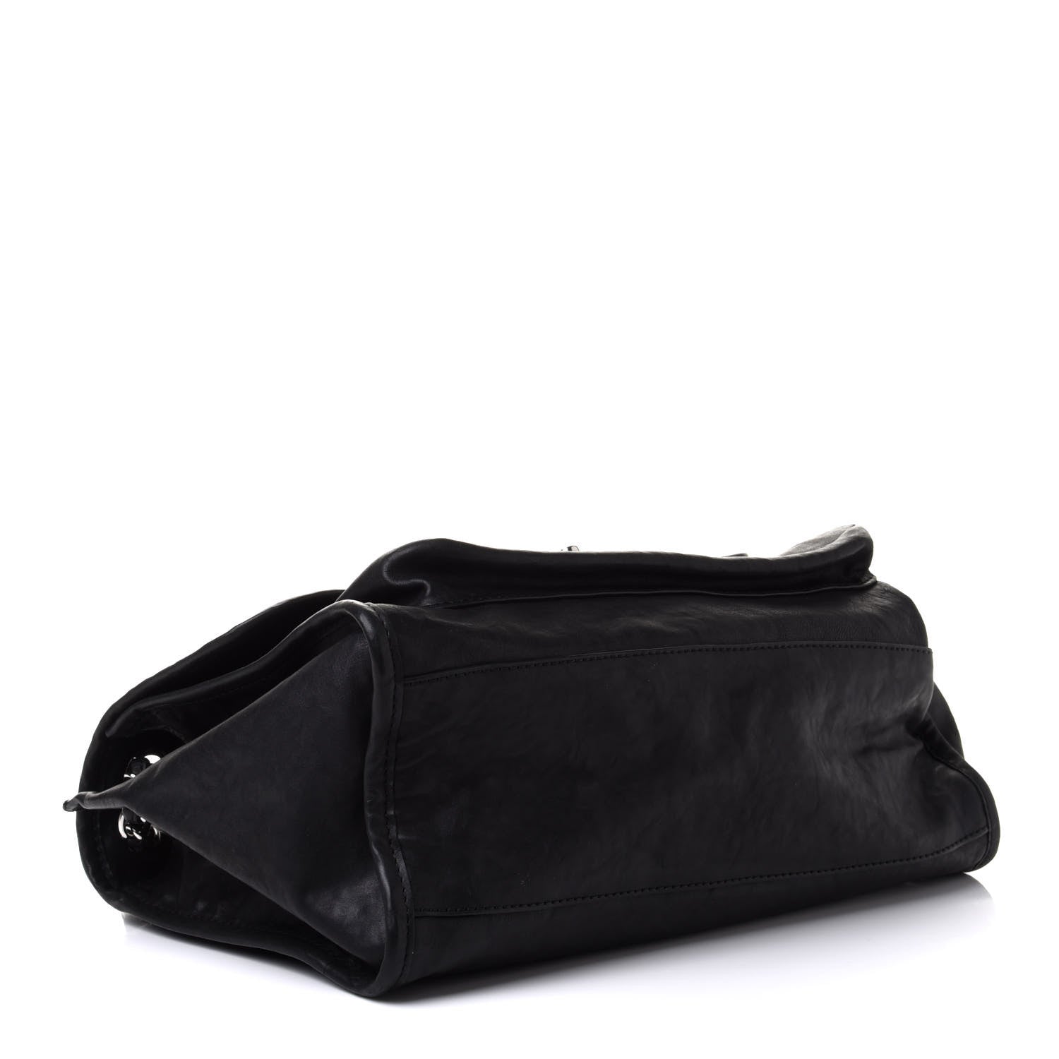 Chanel Washed Lambskin Accordion Flap Black 4 of 11