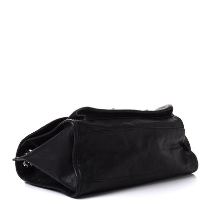 Chanel Washed Lambskin Accordion Flap Black 4 of 11
