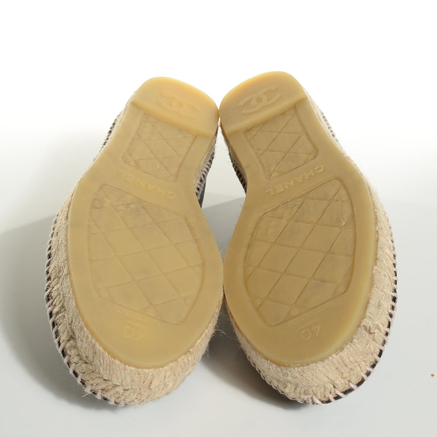 Lambskin CC Espadrilles 40 Black