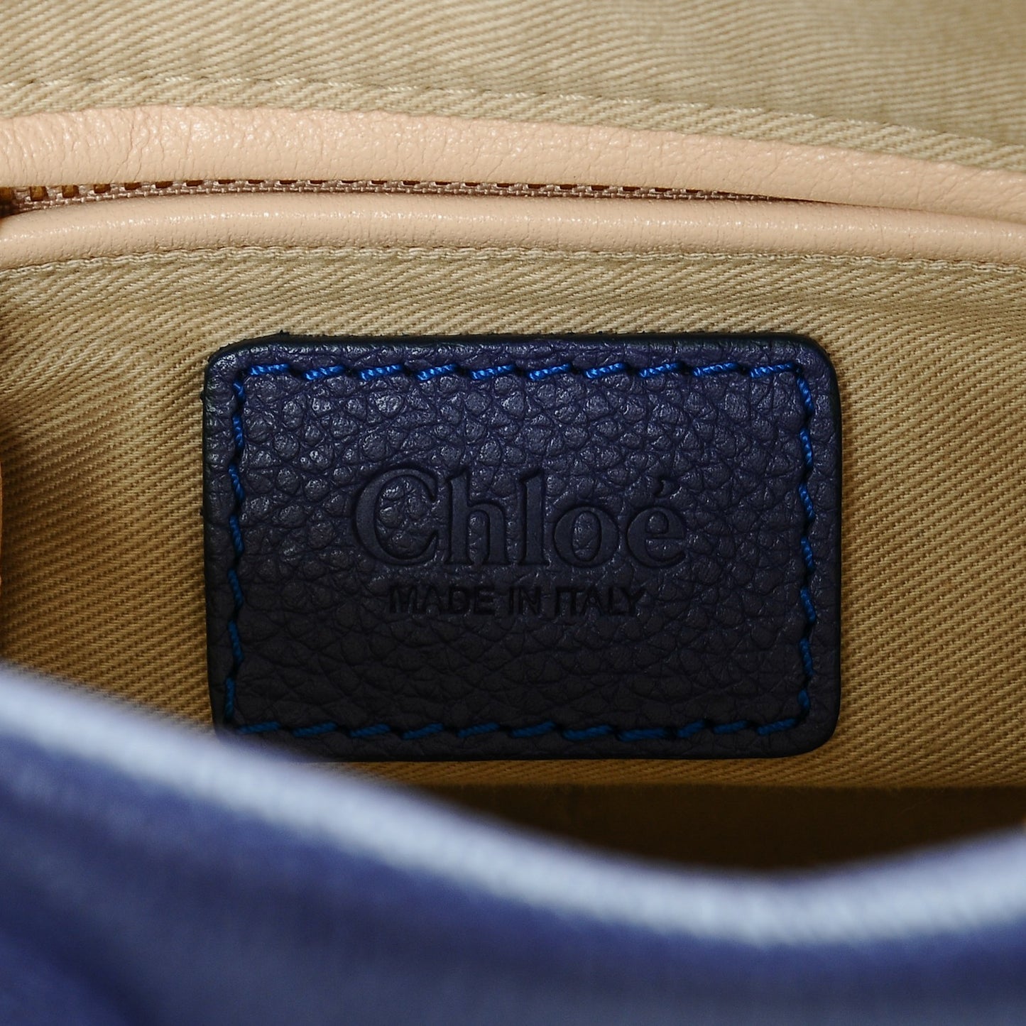 Calfskin Small Paraty Storm Blue