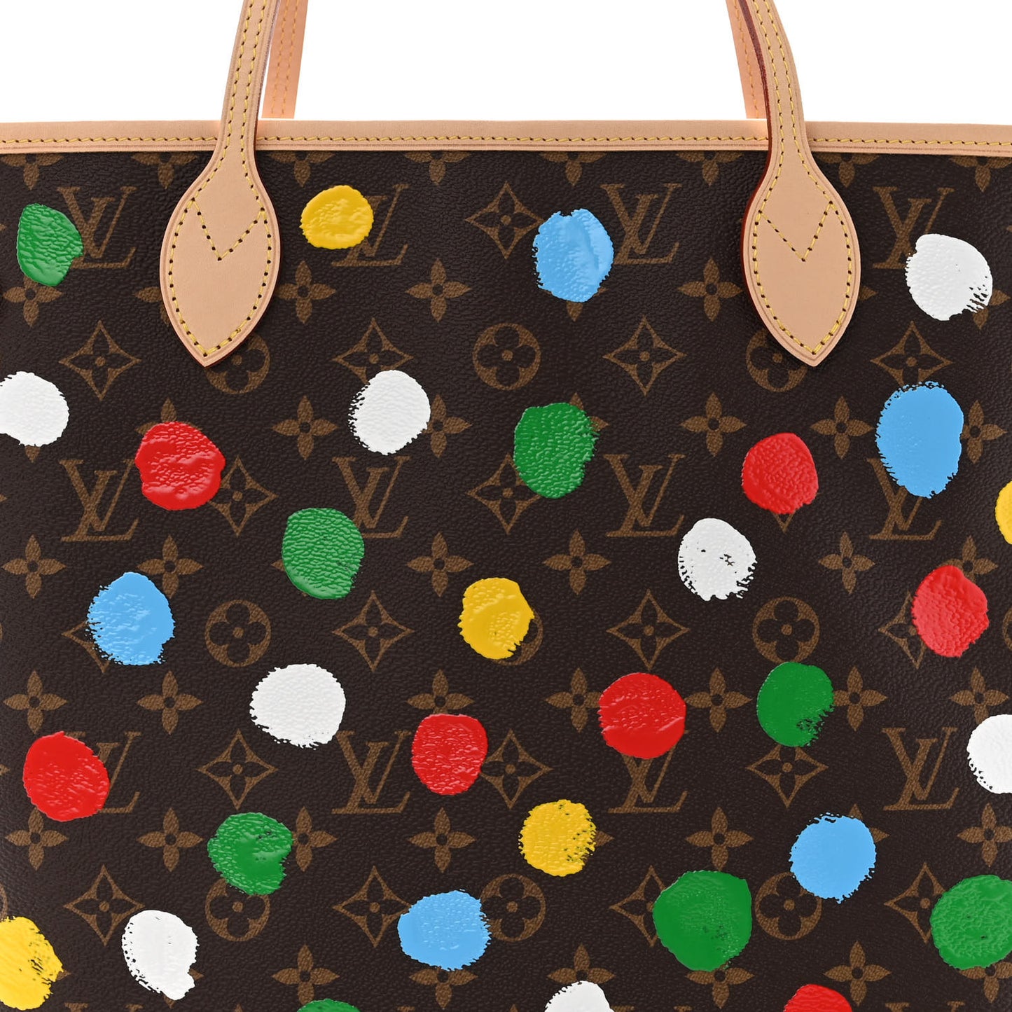 LV X YK Monogram Dots Neverfull MM