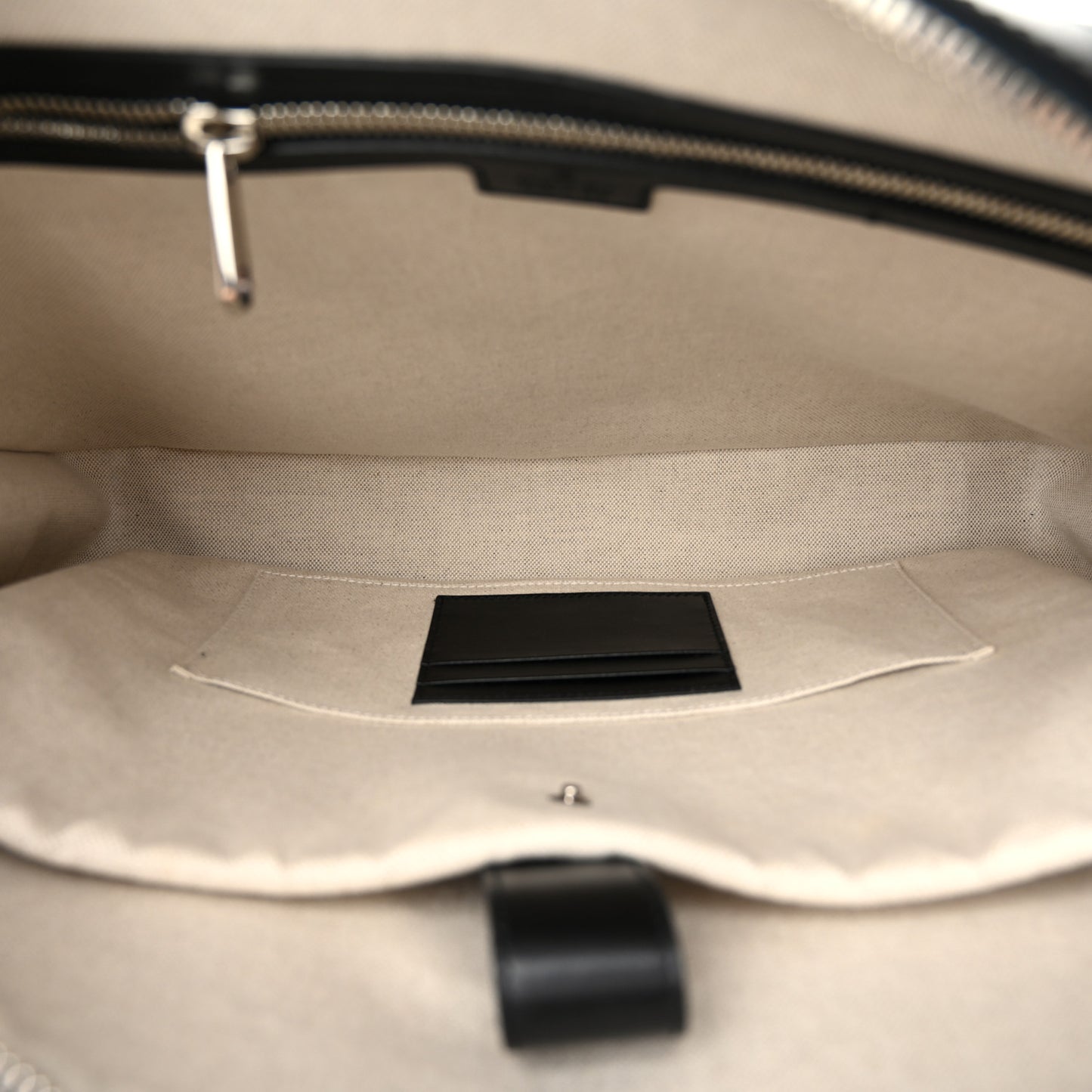Calfskin GG Tennis Embossed Briefcase Black