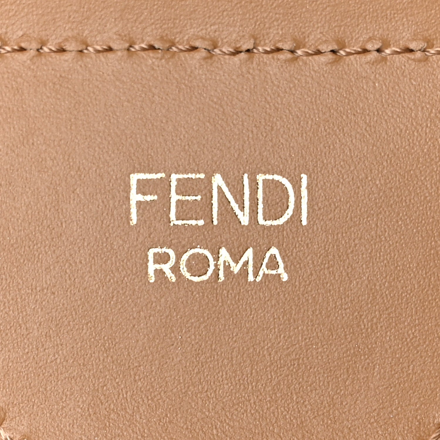 Fendi Ribbon Vitello King FF 1974 Adjustable Strap You Poudre Cuoio Miele Scuro 4 of 5