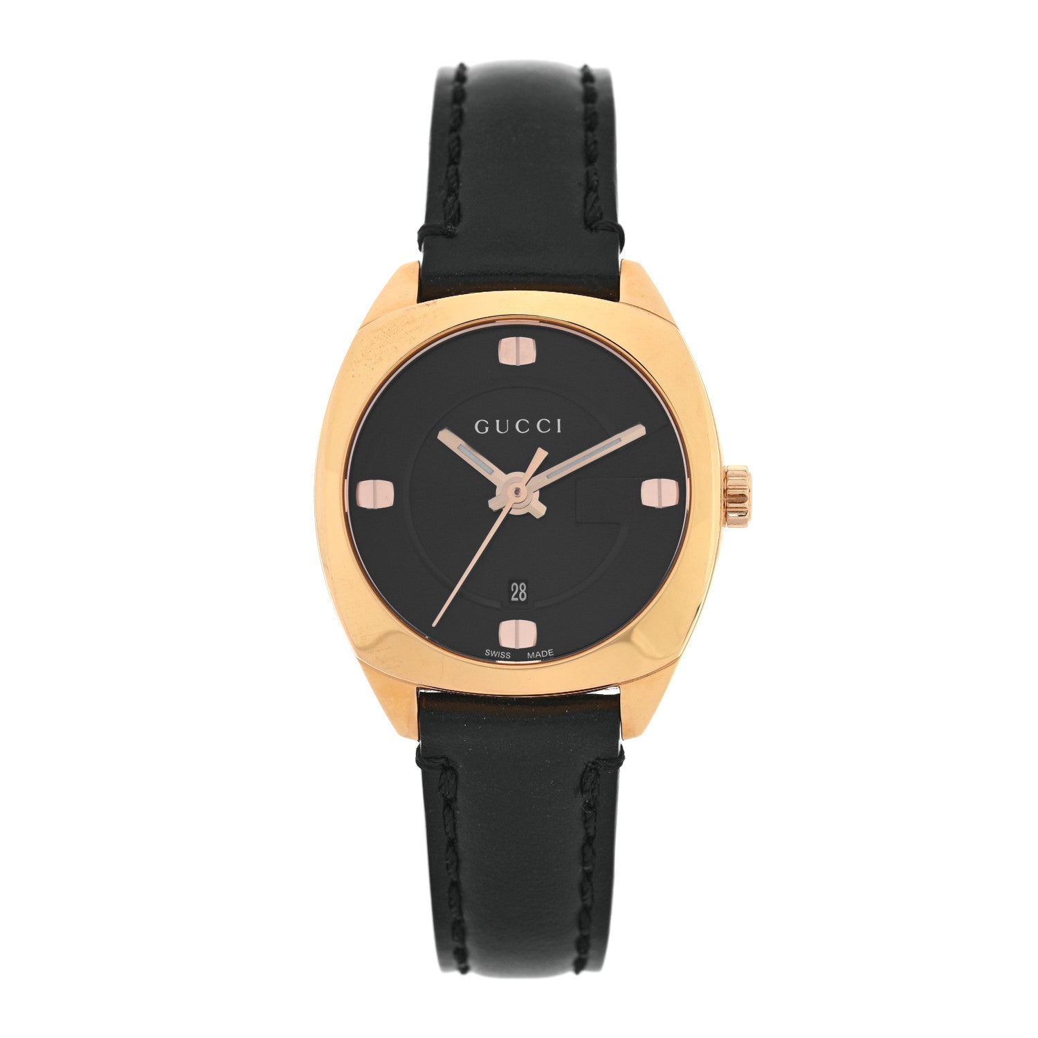 Gucci Stainless Steel Calfskin 29mm GG2570 Quartz Watch Black 1 of 4
