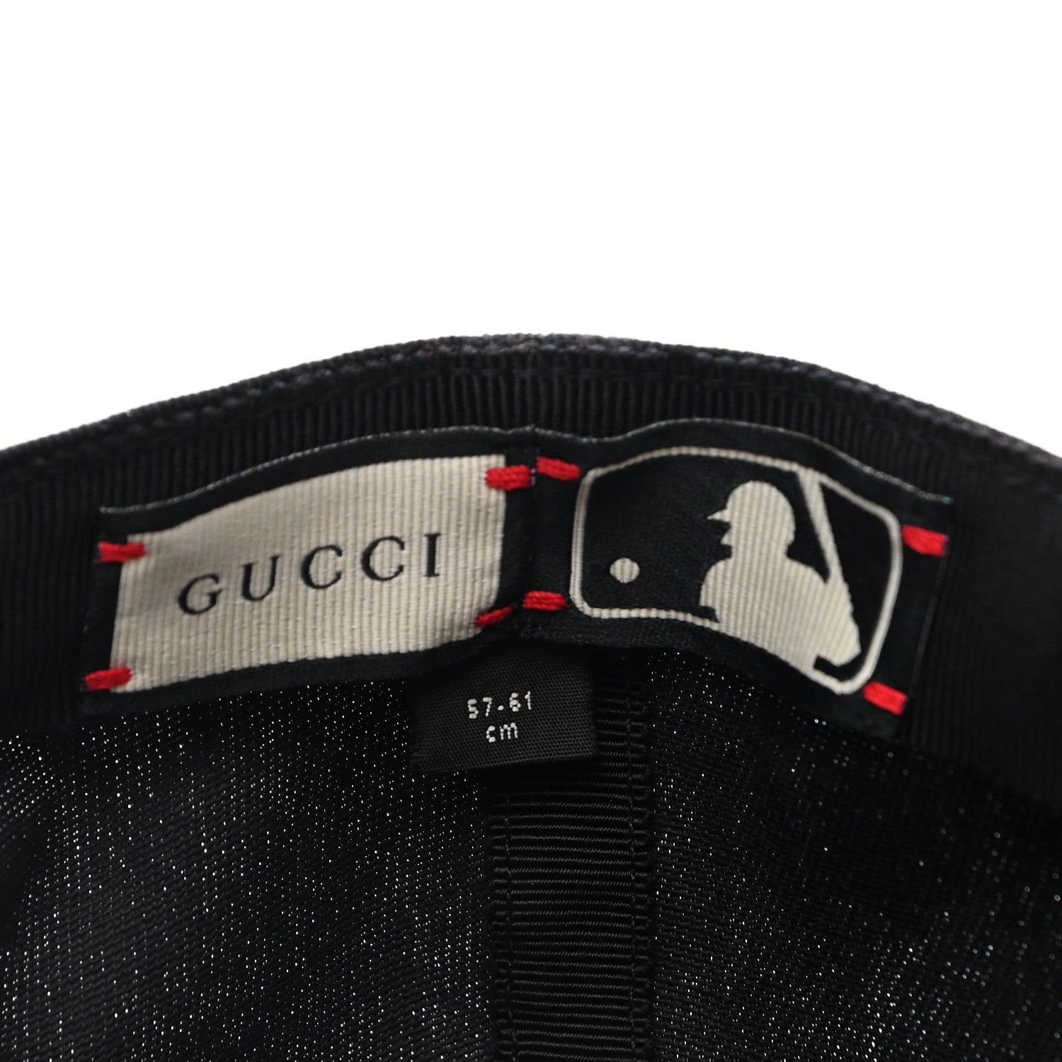 Gucci X MLB Cotton NY Yankees Baseball Hat 57-61 Black 8 of 11