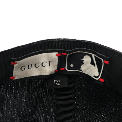 Gucci X MLB Cotton NY Yankees Baseball Hat 57-61 Black 8 of 11